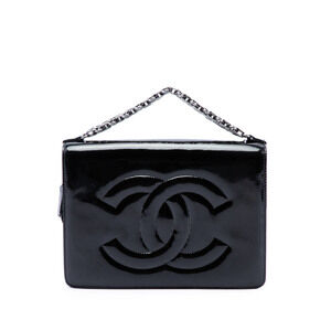 Pre-Loved Chanel Mini CC Patent Clutch With Chain